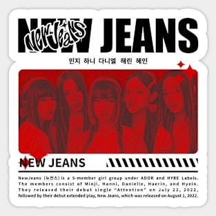 NewJeans Streetwear Sticker